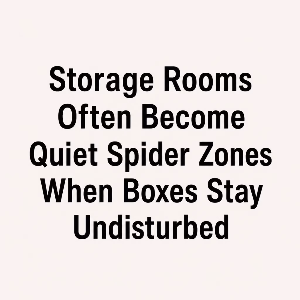 Storage Rooms Often Become Quiet Spider Zones When Boxes Stay Undisturbed