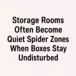 Storage Rooms Often Become Quiet Spider Zones When Boxes Stay Undisturbed