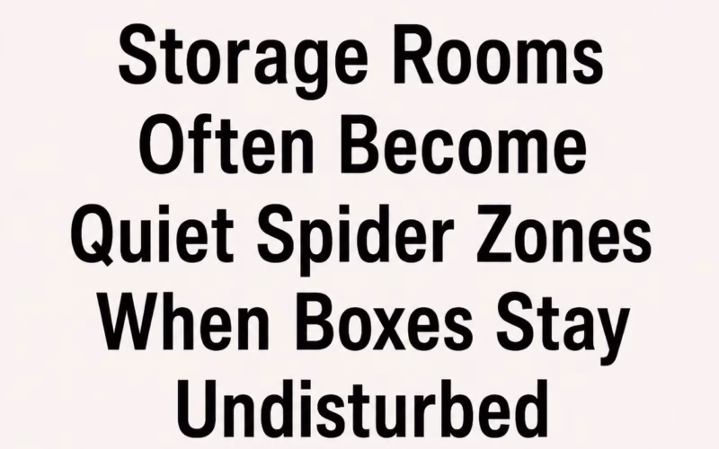 Storage Rooms Often Become Quiet Spider Zones When Boxes Stay Undisturbed