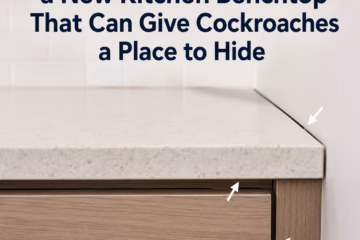 The Tiny Gaps Around a New Kitchen Benchtop That Can Give Cockroaches a Place to Hide
