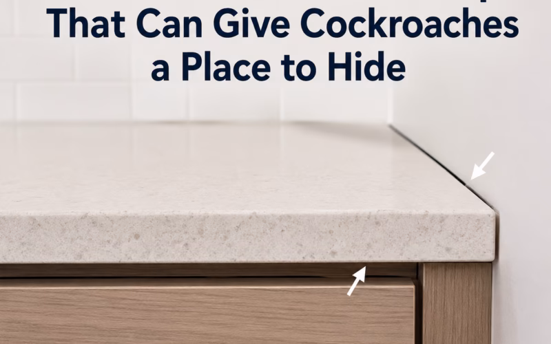 The Tiny Gaps Around a New Kitchen Benchtop That Can Give Cockroaches a Place to Hide